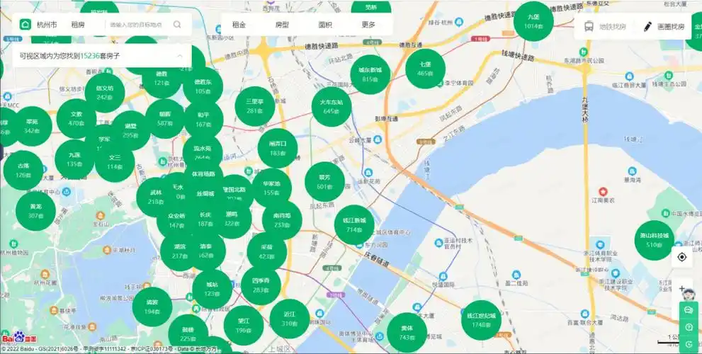 杭州主城区原来有那么多房子啊