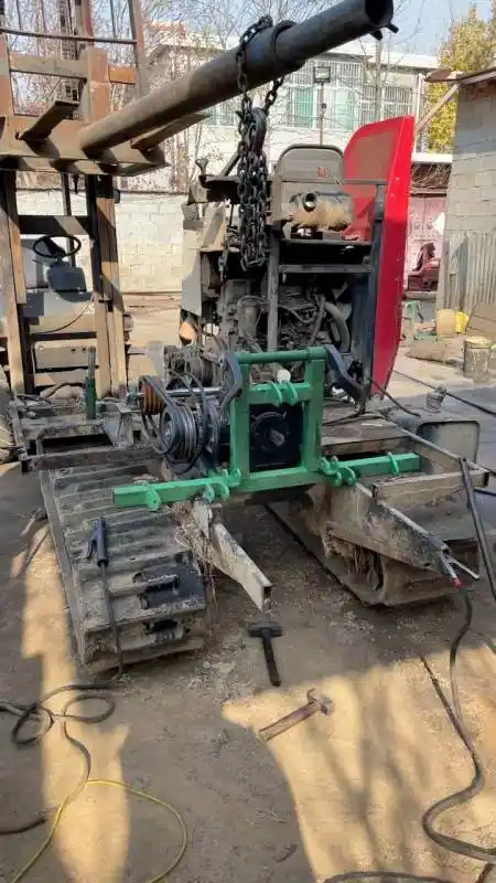 履带式旋耕机进口发动机改装久保田688国产常柴4l88改装微挖果园挖掘