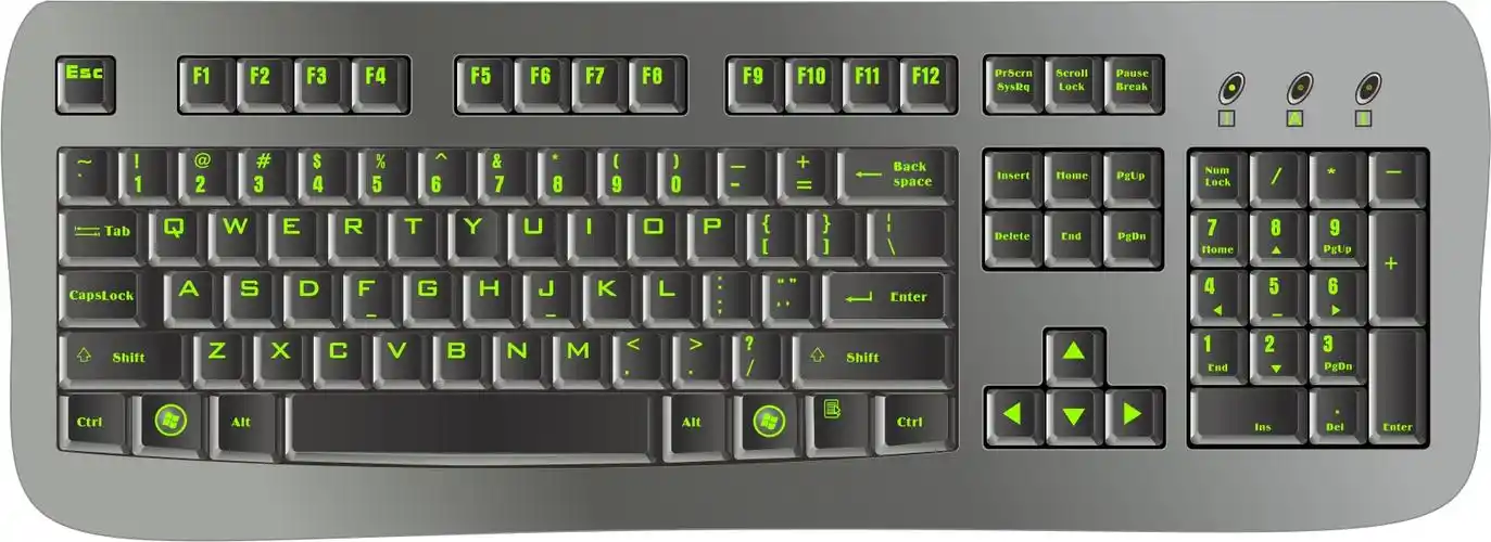 急求led背光键盘标准104键位键帽字体设计!