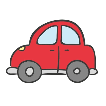 卡通手绘儿童乐园玩具小汽车