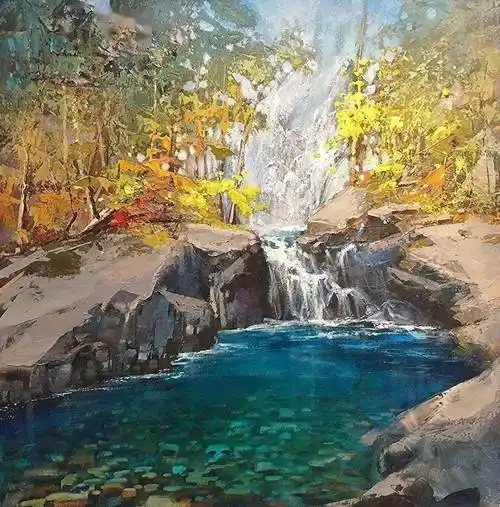 刮出来的风景画