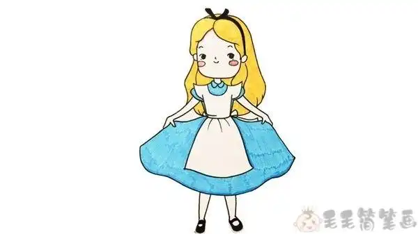 爱丽丝梦游仙境简笔画教程