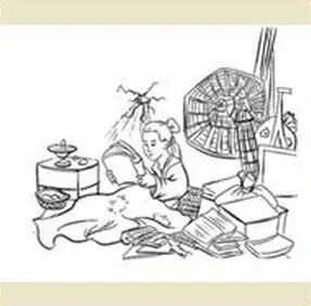 偷光凿壁的简单简笔画