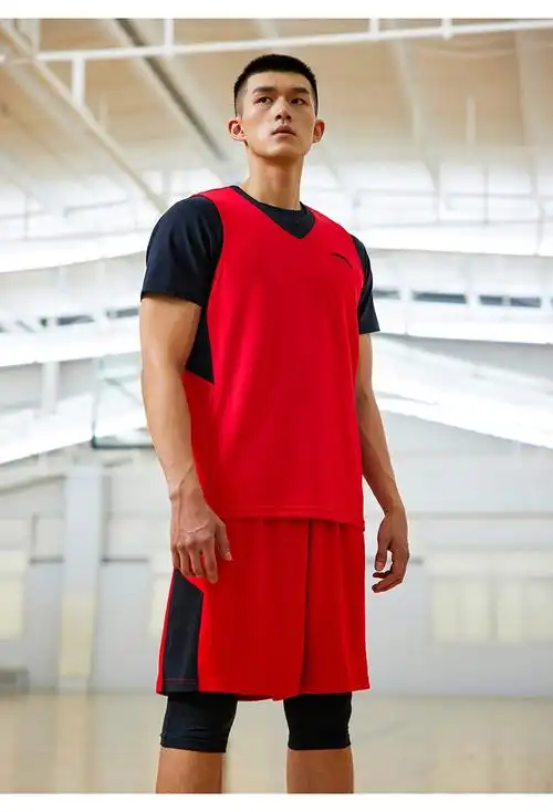 安踏篮球服套装男2022夏季新款吸湿速干球衣球裤运动套装男两件套5新