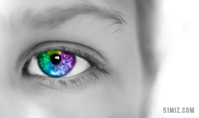 艺术唯美女孩眼睛大特写摄影背景图片