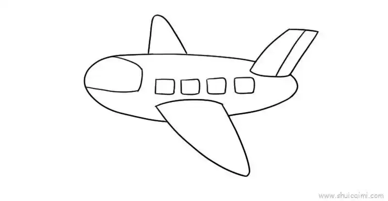 飞机儿童画怎么画 飞机简笔画步骤