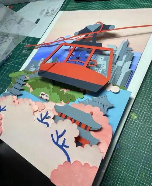 纸雕首尔的浪漫6073线稿步骤来袭