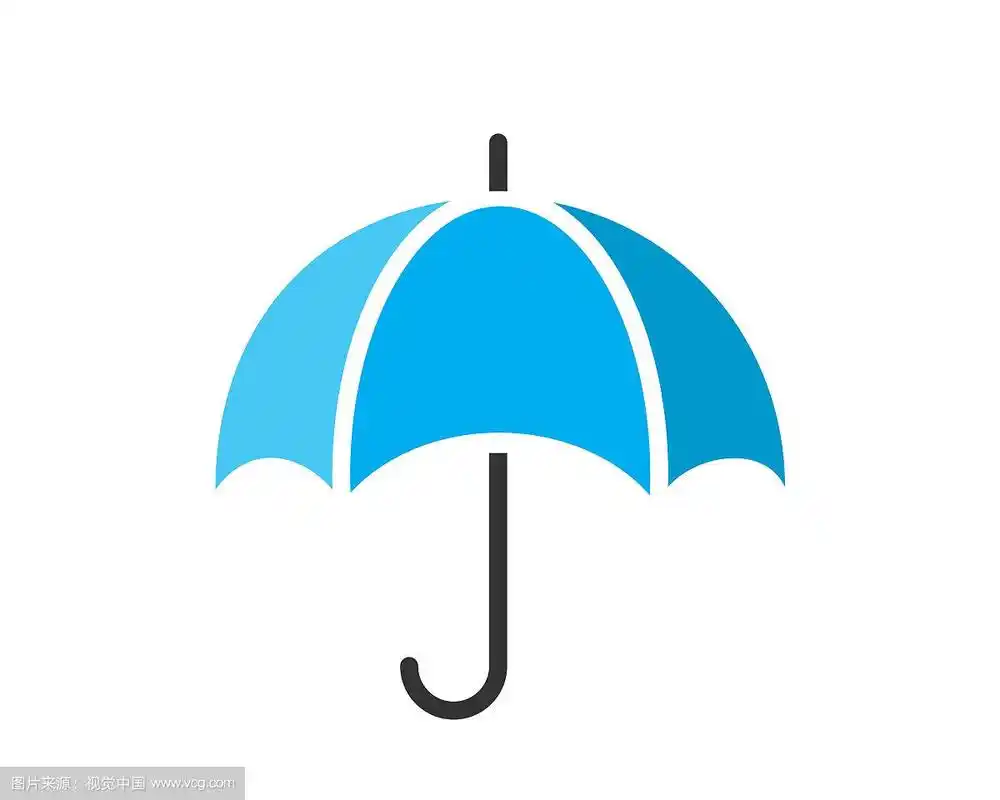 雨伞图标为防雨概念