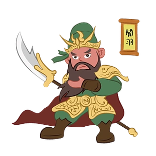 简约卡通q版三国刘备五虎将人物矢量元素