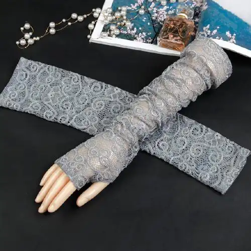 蕾丝袖套夏季防晒护臂套女￥199