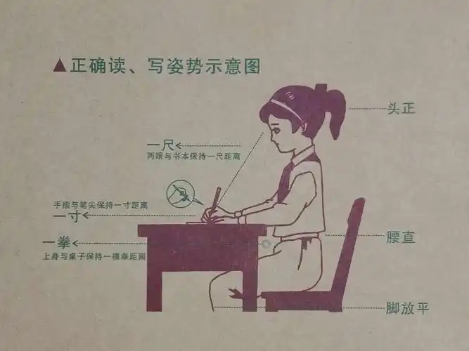正确坐姿不可少