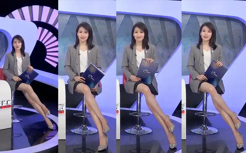 周悦珊超短裙大秀一米八大长腿,主持《体育世界》20210512
