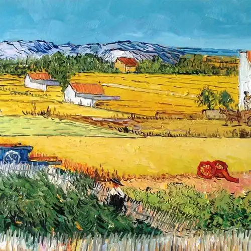 【即刻拍】临摹 梵高《远处的田野》 布面油画