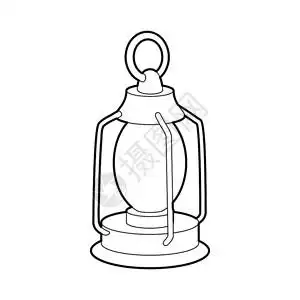 煤油灯插画