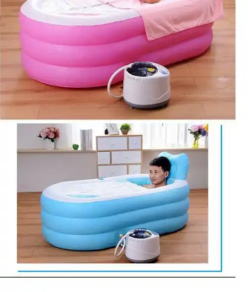 折叠加热自动加热恒温成人充气浴缸洗澡盆泡澡沐浴桶折叠桑拿浴箱家用