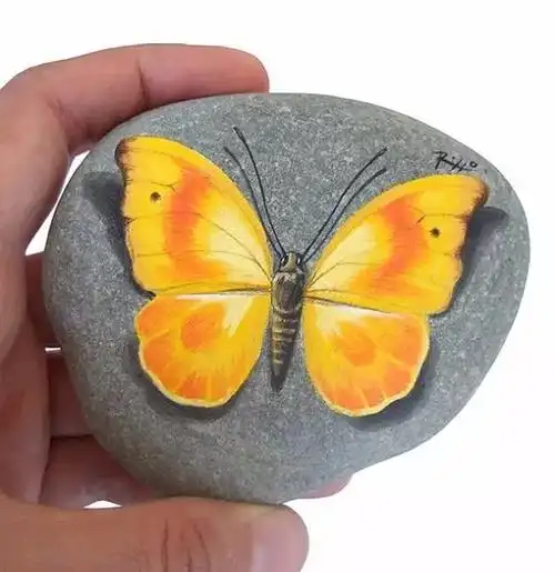 石头画是用环保的绘画颜料