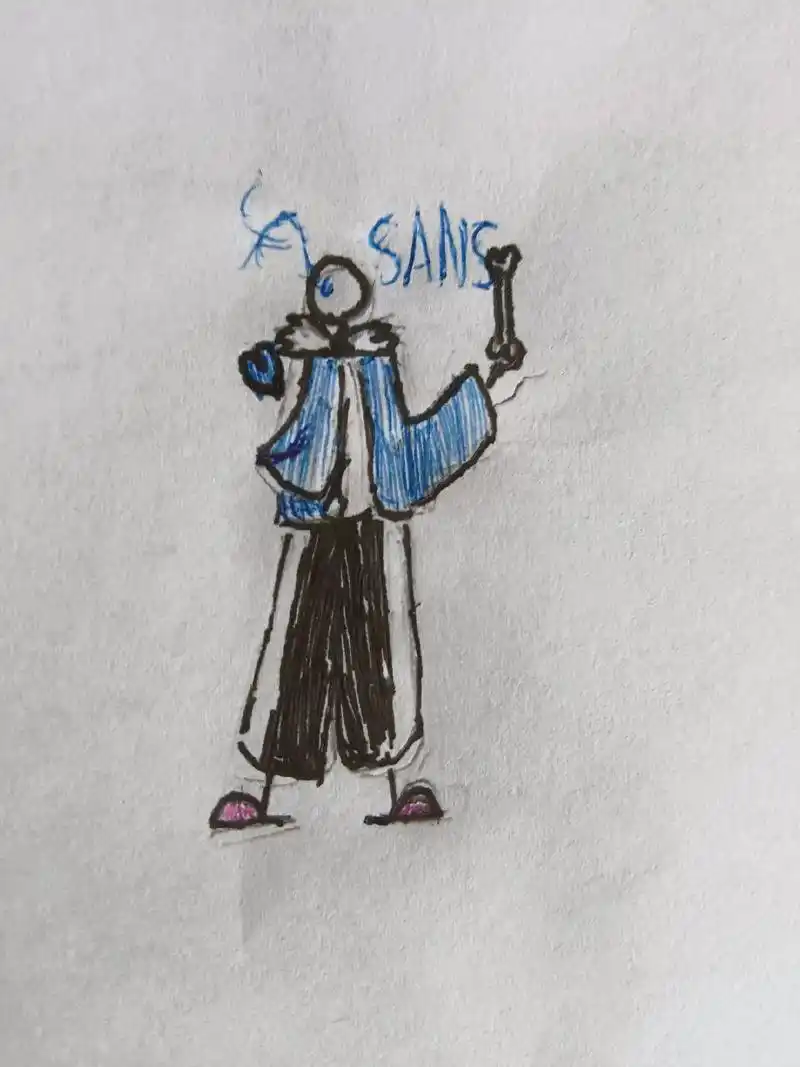 日常瞎画 #手绘 火柴人sans元素,这个视频作者做了40 - 抖音