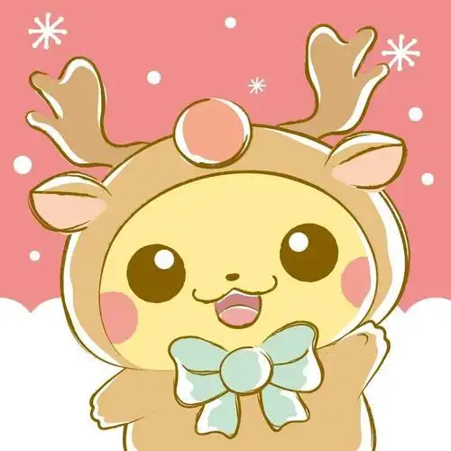 微信专用精灵宝可梦圣诞快乐头像