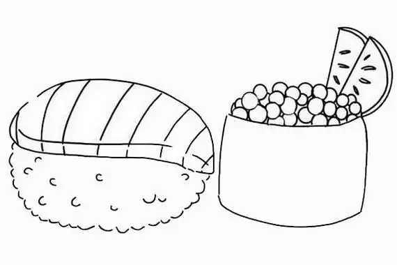 寿司怎么画寿司简笔画图片