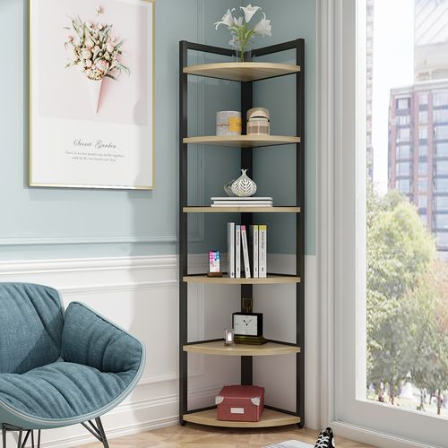 墙角置物架书架花架落地多层卧室收纳柜客厅拐角架三角形转角储物