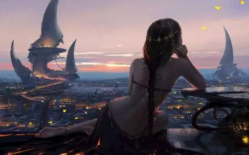 电脑平板电视机2880x1800鬼刀云娜wlop插画1壁纸