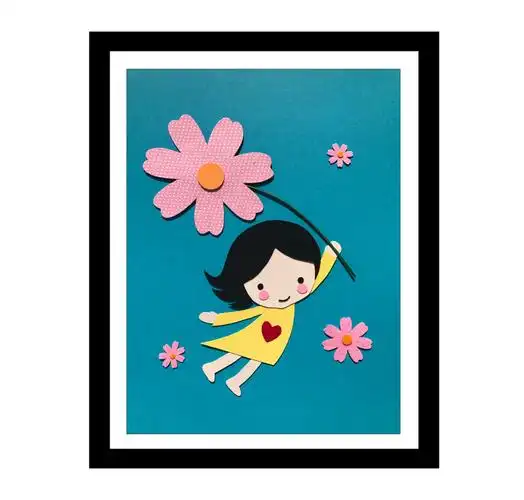 手工布贴画春姑娘贴画幼儿亲子免剪儿童布艺diy缝纫diy材料套装