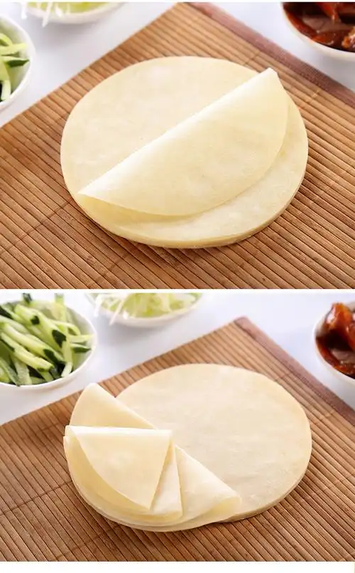 春光岛北京烤鸭饼卷饼皮卷菜荷叶饼春饼手工面饼京酱肉丝并商用薄饼