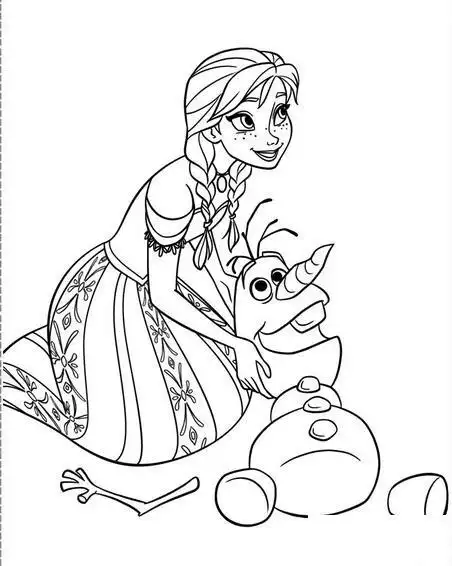 卡通冰雪奇缘动漫人物简笔画图片冰雪奇缘简笔画