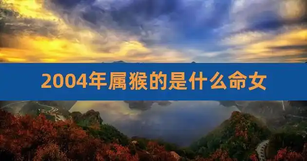 2004年属猴的是什么命女,2004年属猴命五行缺什么
