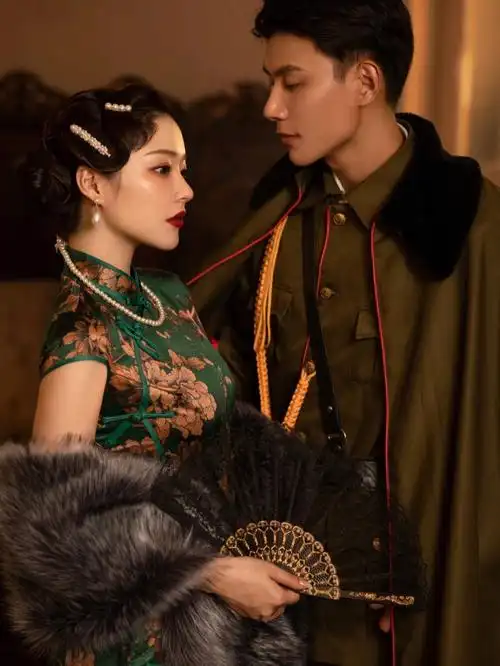 也许这就是风华绝代的军阀夫人写真婚纱吧