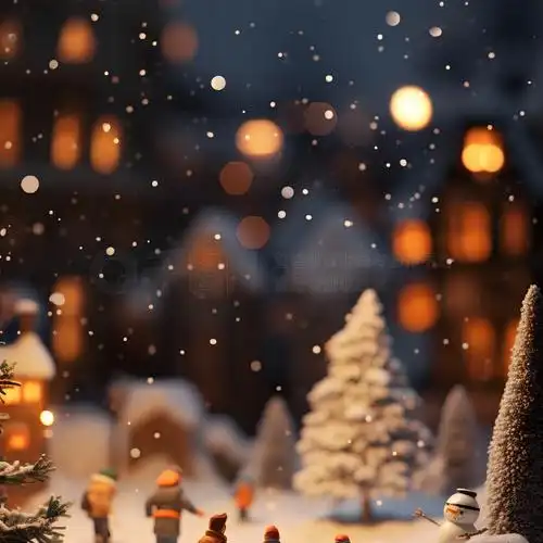 圣诞节圣诞集市微缩场景图