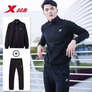 特步运动套装男卫衣春秋季2022新款运动服春秋卫裤连帽外套两件套