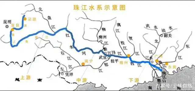 2320公里的珠江,流经哪些不同的城市?