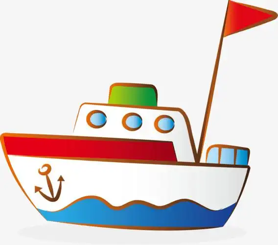 矢量手绘游艇-卡通手绘免抠素材-社稷网免抠元素素材图片