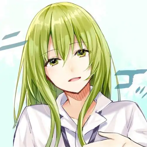 绿色头发动漫女生头像