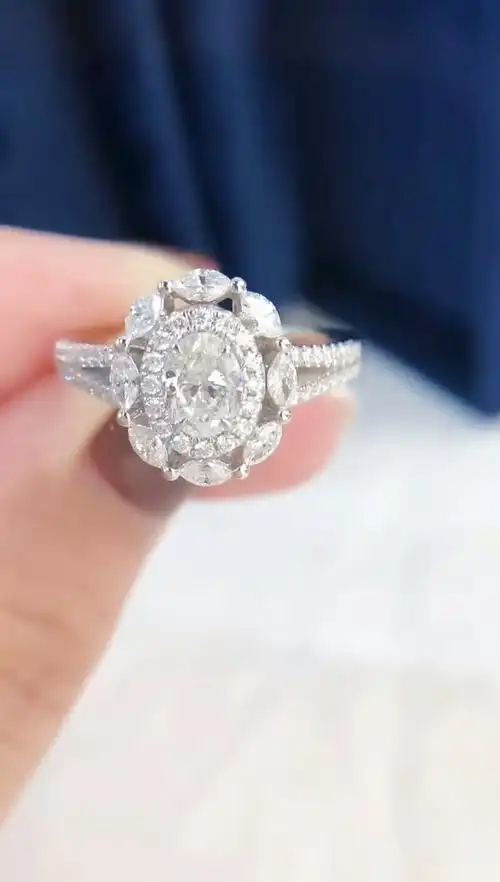 钻石戒指 椭圆形戒指