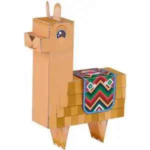 纸模制作册diy手工作业儿童益智玩具 骆驼 羊驼 3d立体动物纸模型