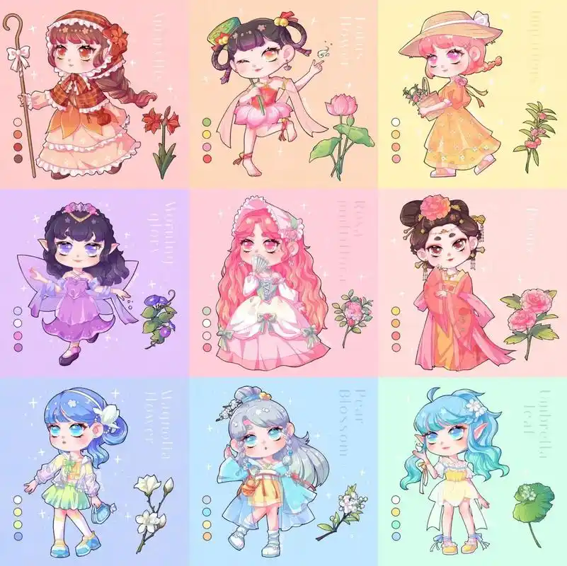 94花朵系列拟人图94(4) 新的九图来啦我爱花花们 谢谢宝子们对