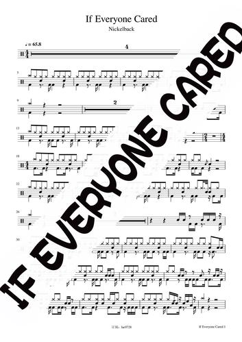 if everyone cared鼓谱 乐队鼓谱 架子鼓谱 爵士鼓谱
