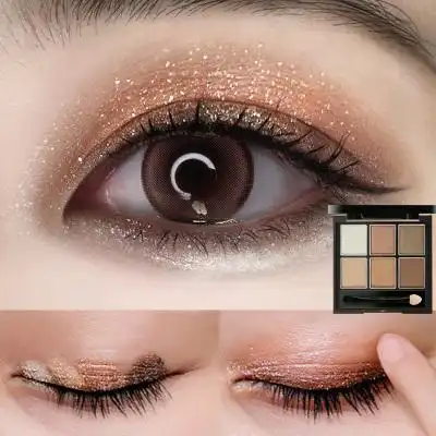 bob哑光大地色眼影盘闪粉正品珠光网红款防水ins超火平价便携学生