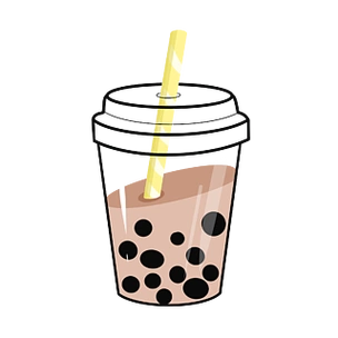 手绘珍珠奶茶插画