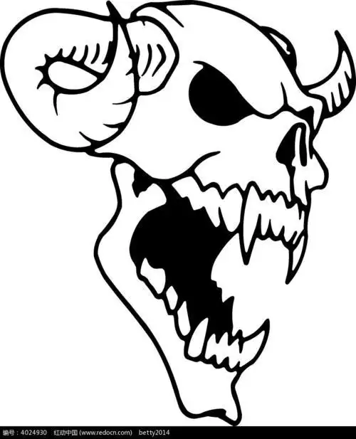 恶魔侧面简笔画