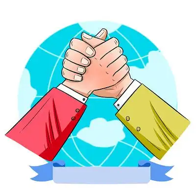 国际合作日国际合作握手