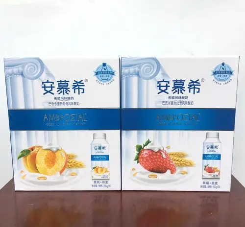 伊利安慕希高端畅饮酸奶230g*10瓶装整箱黄桃燕麦希腊风味酸牛奶