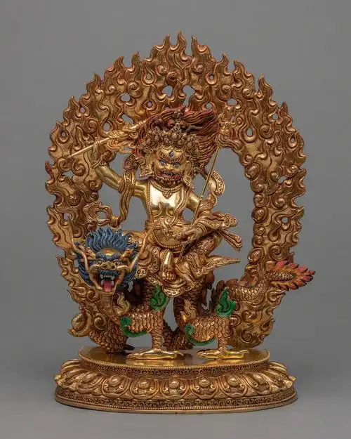 白财神鎏金佛像大家发财点点关注05