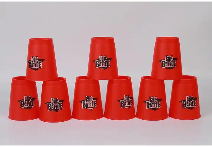 跨境速叠杯竞技飞叠杯手速比赛多人互动大号速叠杯叠叠杯游戏玩具