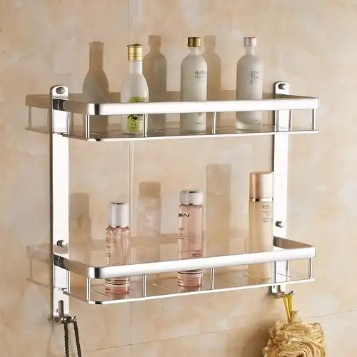 浴室卫生间置物架收纳架子壁挂厕所洗手间洗漱台吸盘免打孔毛巾架