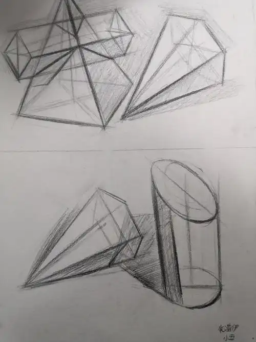 1月11日(周六上午)学生素描作业