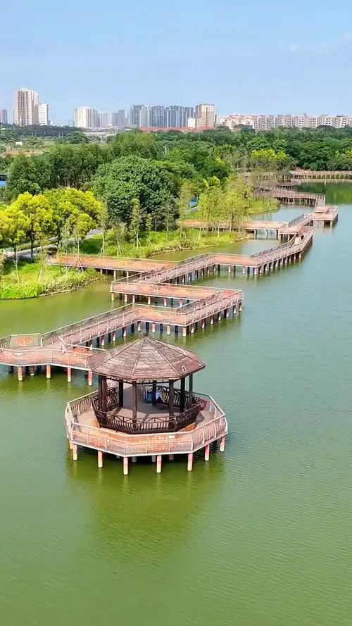 东坑滩美湖公园,湖水清澈干净,环境优美,风景十分秀丽,你来了吗.