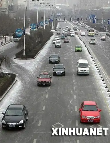 当日,冰城哈尔滨降下2007年冬的第一场雪. 新华社记者 高增双 摄